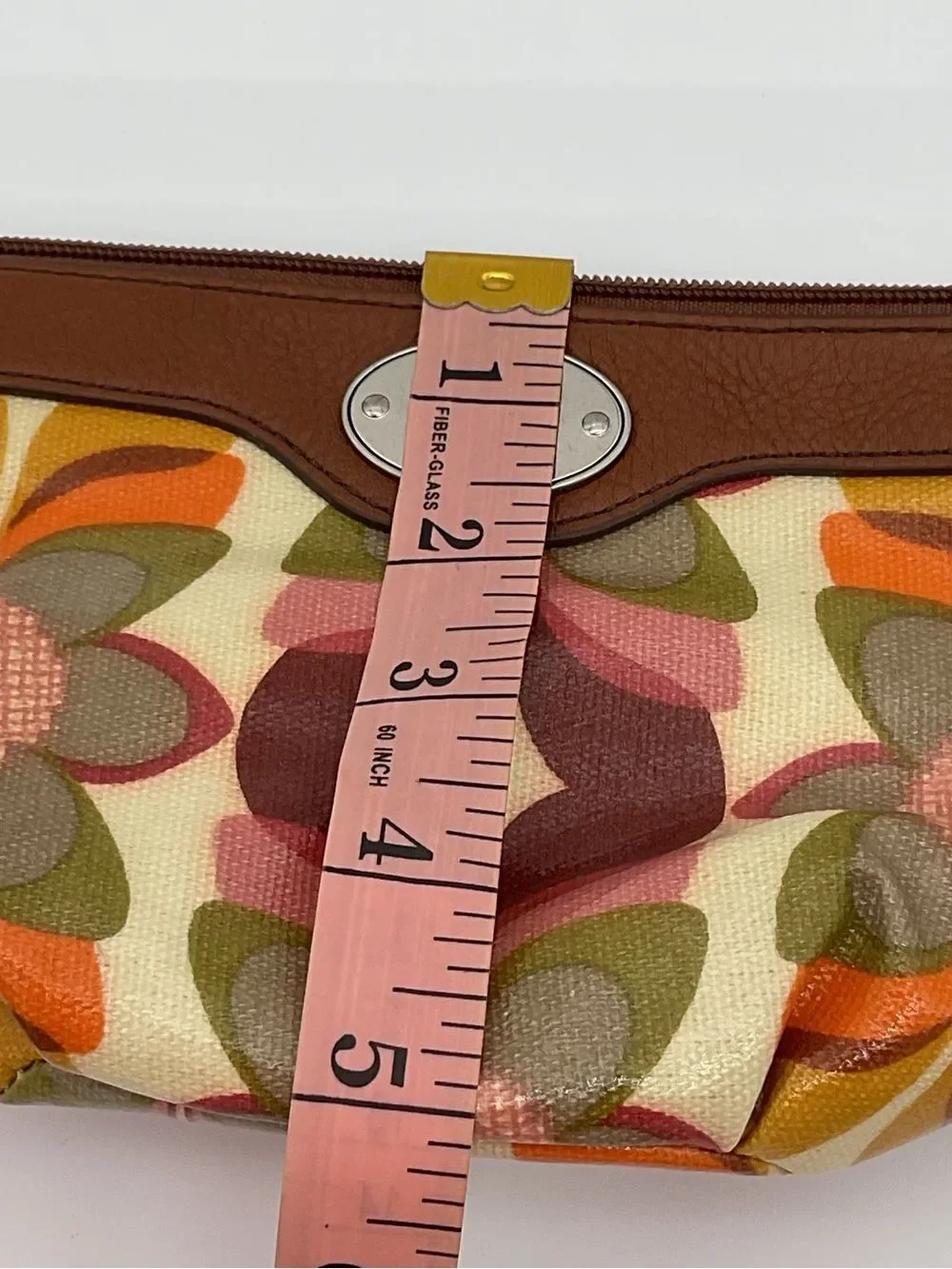 Fossil Key-Per Retro Floral Coated Canvas Cosmetic Pouch